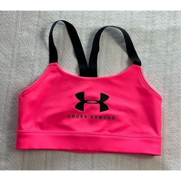 Under Armour Womens Small Strappy  Sports Bra Meteor Pink - Picture 1 of 7